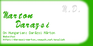 marton darazsi business card
