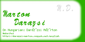 marton darazsi business card